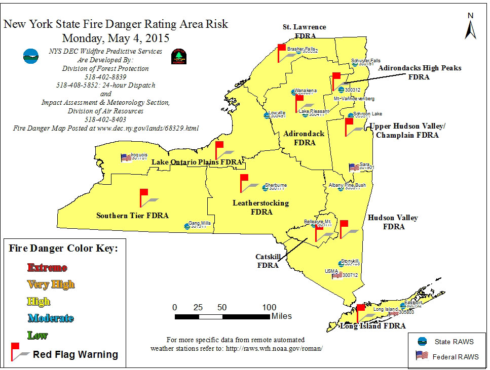 DEC Fire Danger Map