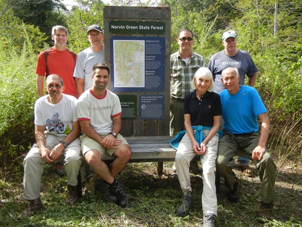 Volunteers installed new trailhead signage in West Milford, NJ. Photo by Jennis Watson.