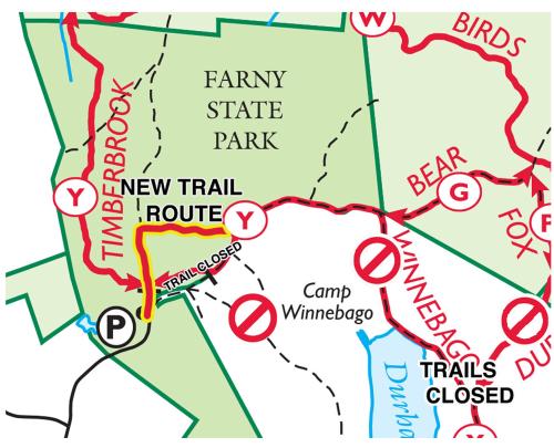 Farny State Park Trail Map Trail Relocation In Farny State Park | New York-New Jersey Trail Conference